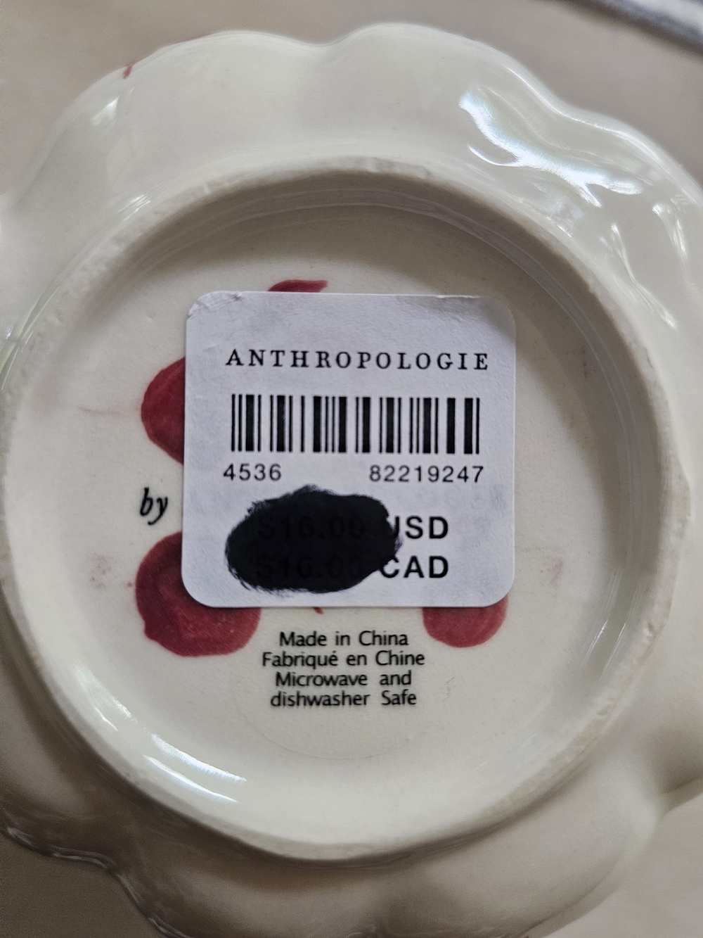 NWT Anthropologie White Floral Botanical Pumpkin Mug - Picture 9 of 13